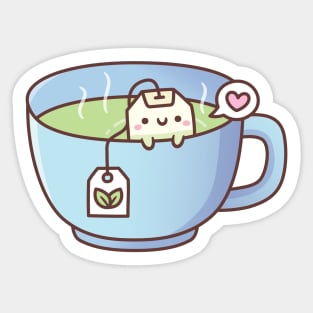 Cute Tea Bag In Teacup Doodle Sticker